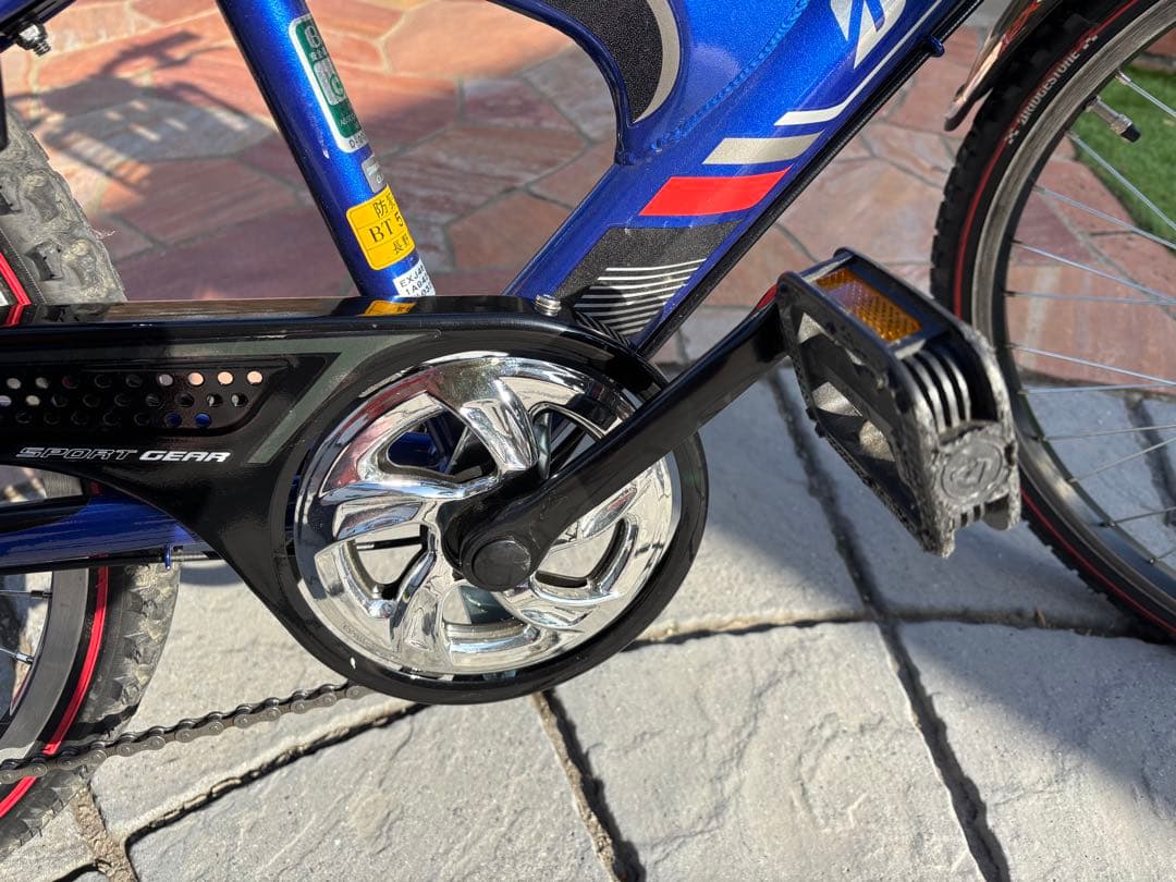 BRIDGESTONE24インチ　キッズサイクル青　直接受け渡し