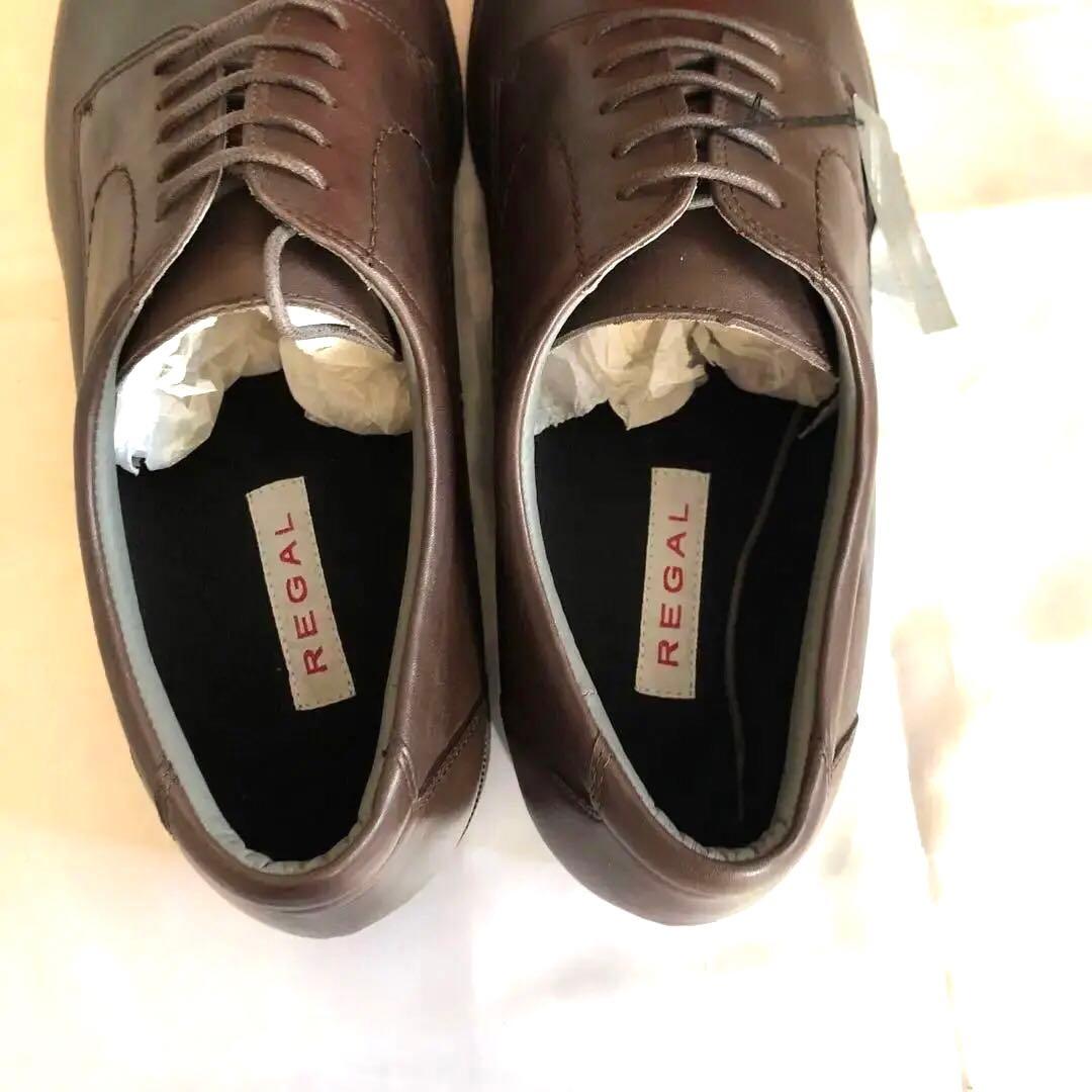 新品未使用REGAL防水防寒ゴアテックス革靴 プレーントゥ DBR27cmEEE