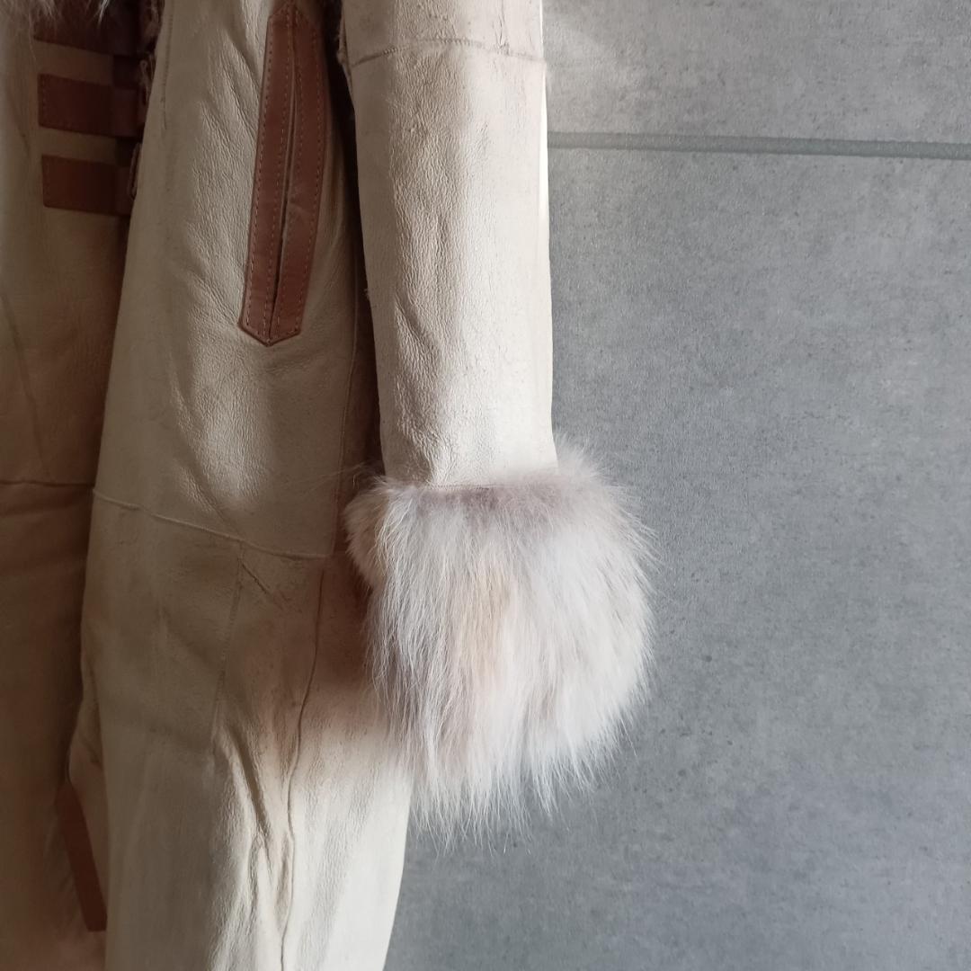 KRYOS クリオス ファー付 レザーコート X3499