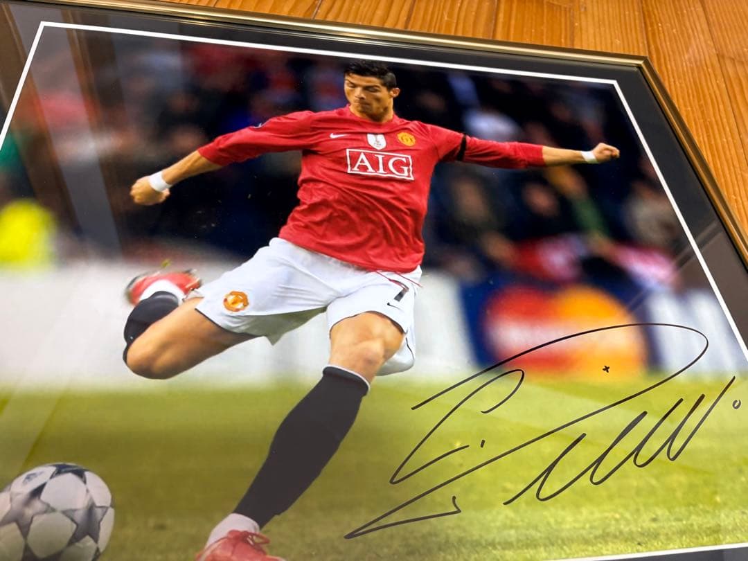 クリスティアーノロナウド 直筆サインフォト Beckett認証　額装済