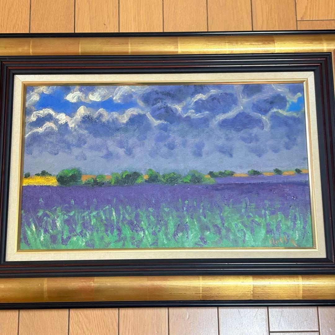 堀田高 油彩 油絵 風景画 アート 芸術 額装 油彩 油絵 L