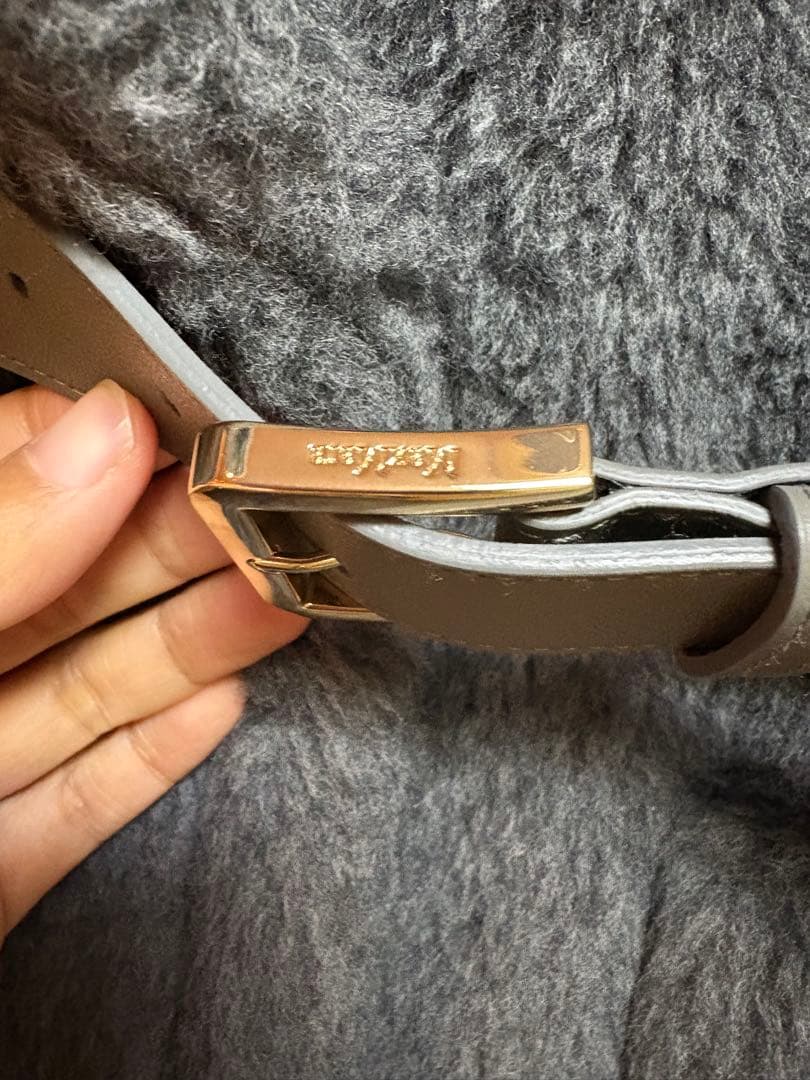 美品　MaxMara ABAVO テディベア　ケープ　グレー　ベルト