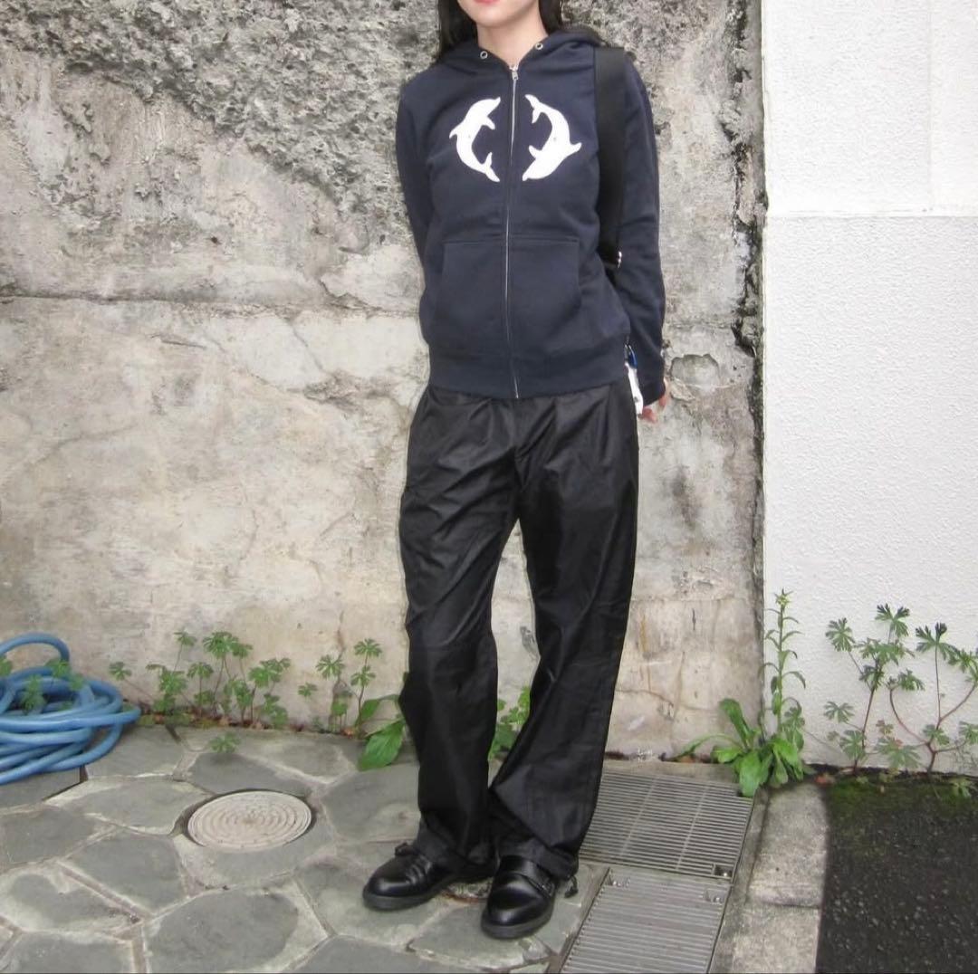 トップス labyrins Two Dolphins Zip Hoodie Navy