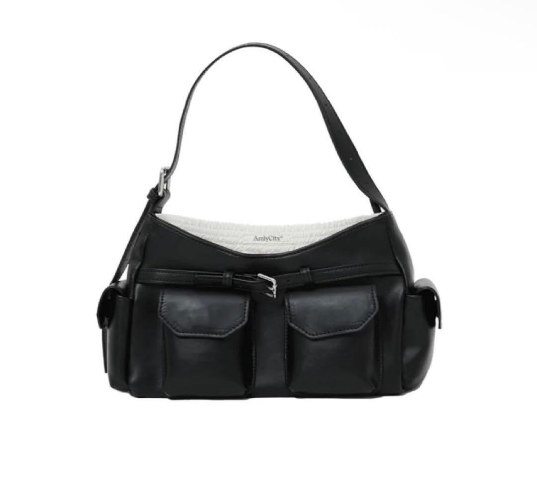 amly city レイヤードデザインショルダーバッグ