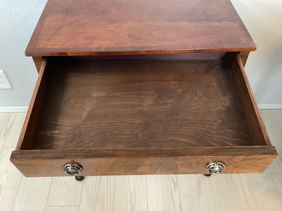 アンティーク　コンソールテーブル　引出し付き　猫脚