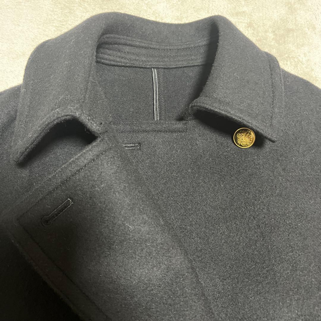 フレームワーク　黒 ダブルブレスト ウールコート