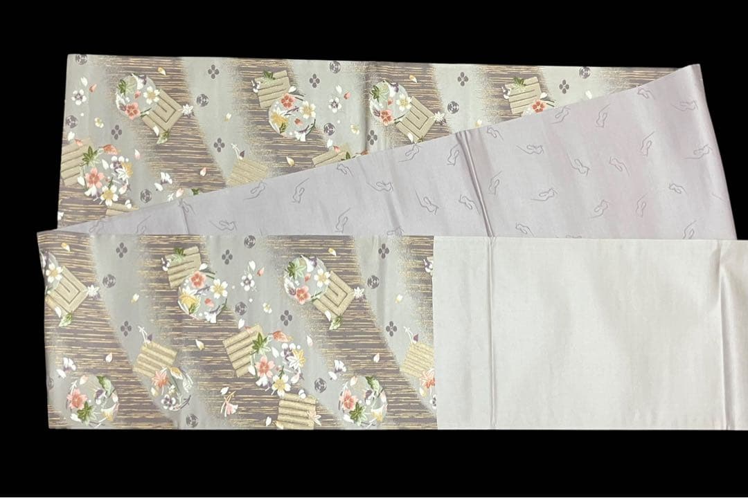 坂東三津五郎 袋帯 六通柄 正絹 源氏香 吹き寄せ 春秋 桜 未使用 イ6522