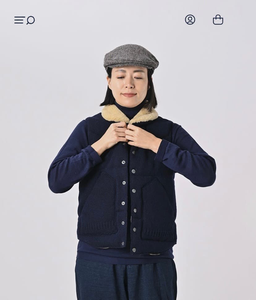 今季 45R シェットランドニット×ナイロンの908ベスト 定価107800円