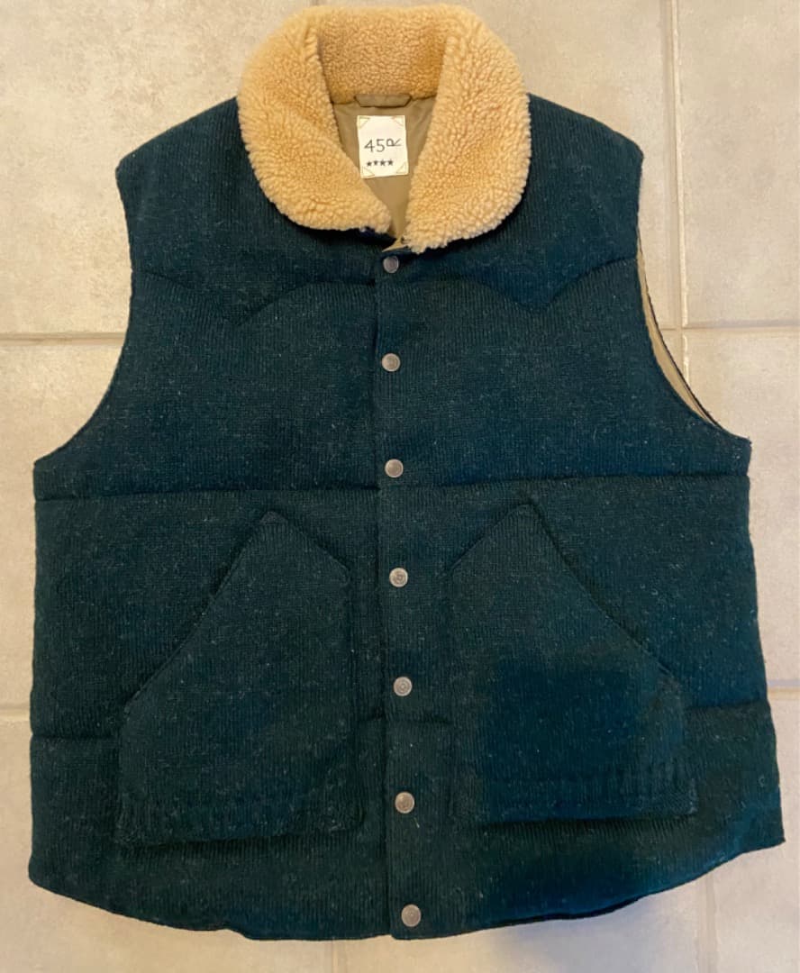 今季 45R シェットランドニット×ナイロンの908ベスト 定価107800円