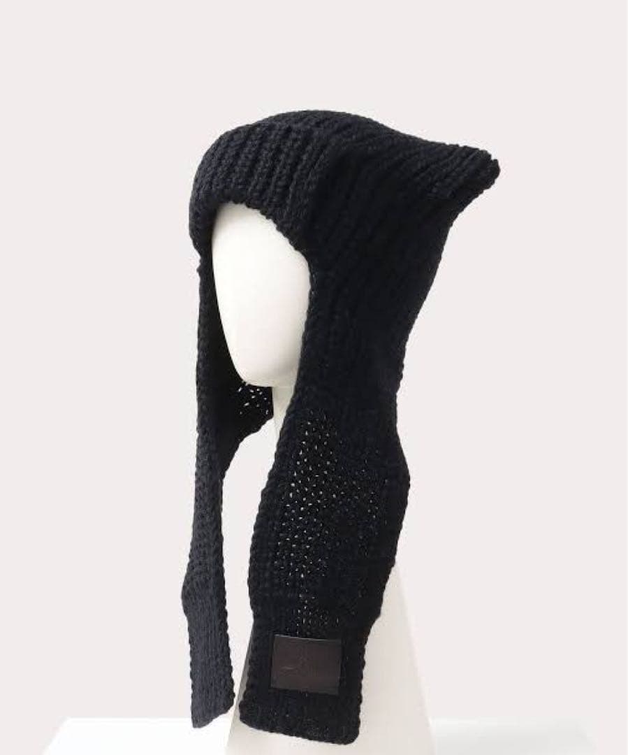 vivienne westwood 猫耳　ニット帽 ブラック