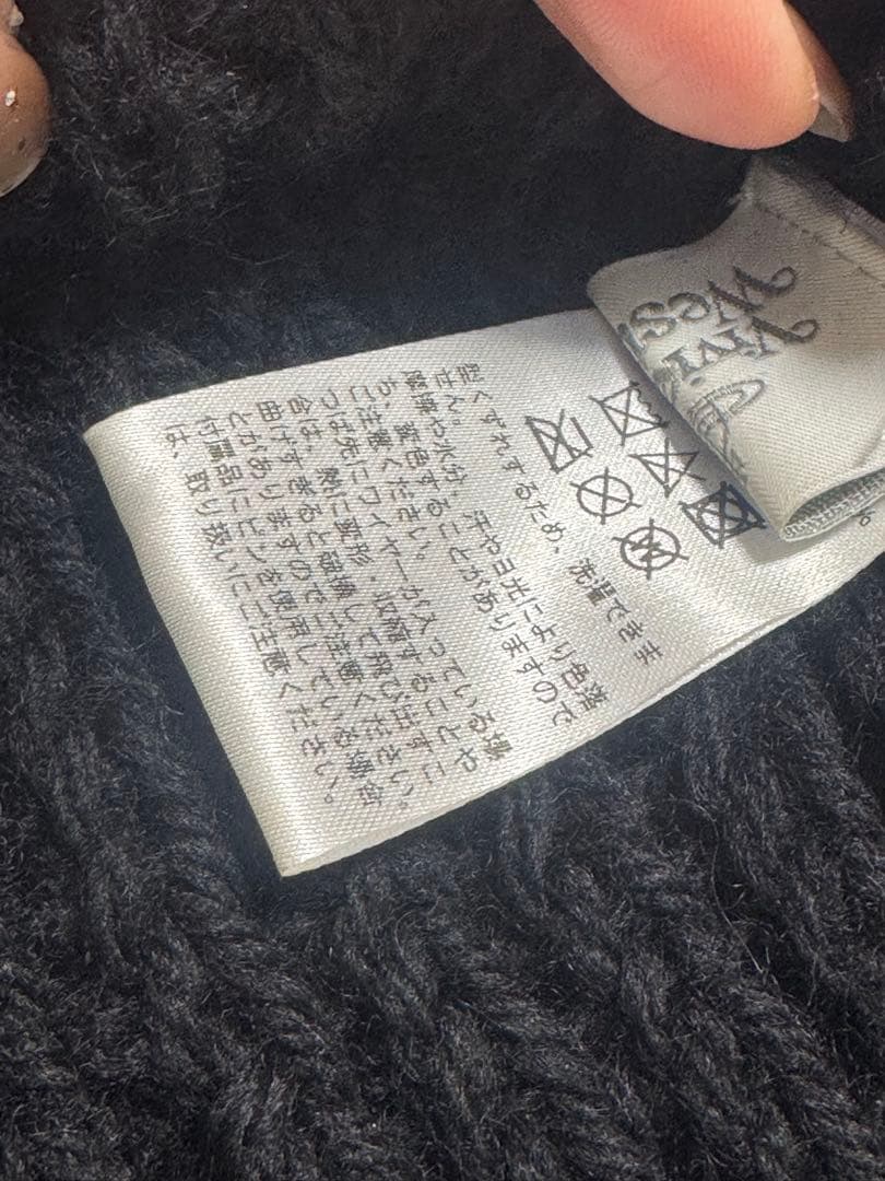 vivienne westwood 猫耳　ニット帽 ブラック