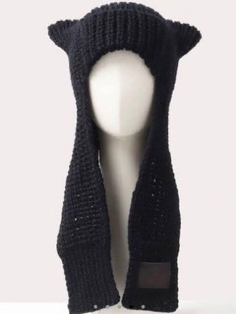 vivienne westwood 猫耳　ニット帽 ブラック
