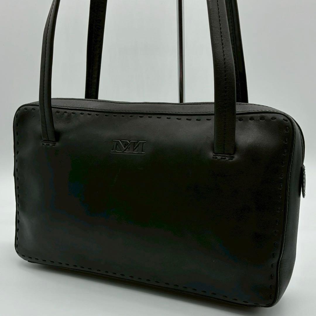 Max Mara マックスマーラ　オールレザー　ワンショルダー　本革　ブラック