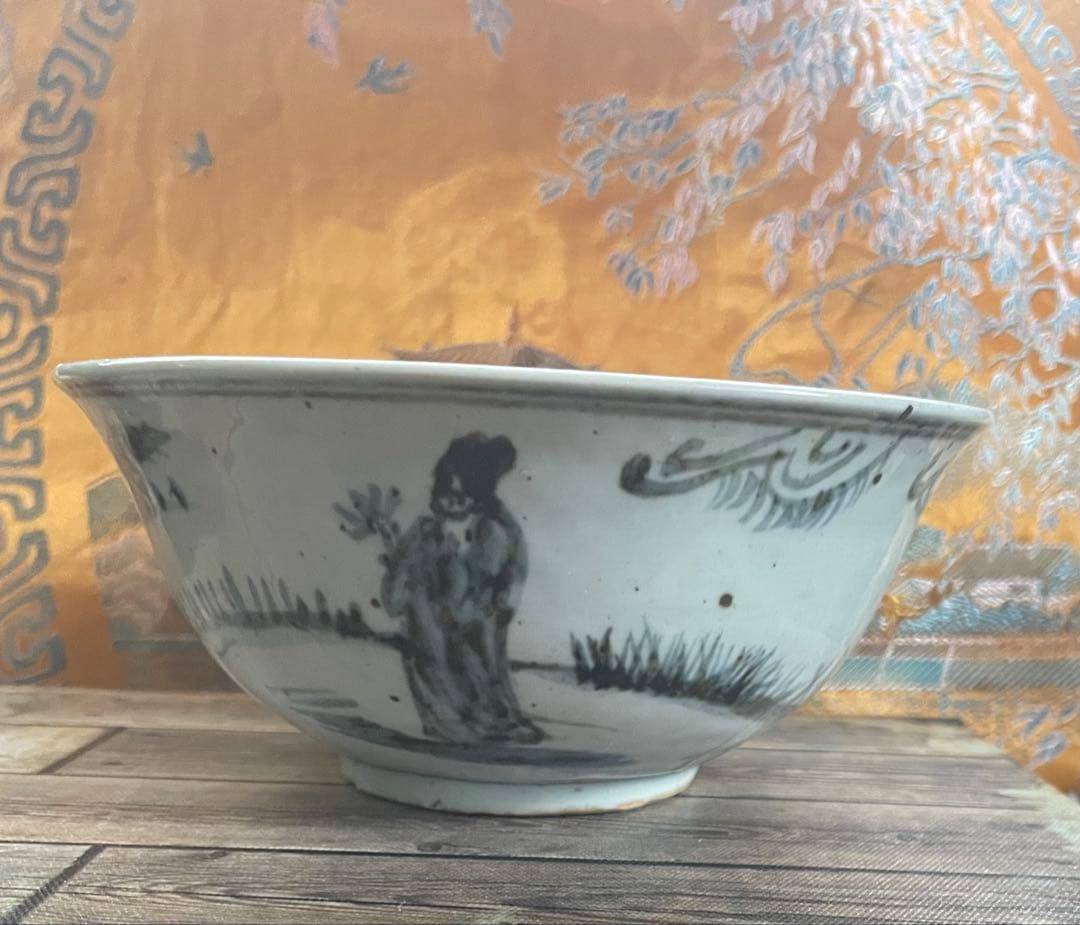 唐物染付明早期茶碗