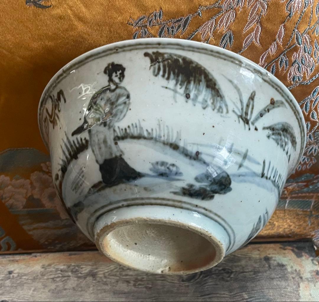 唐物染付明早期茶碗