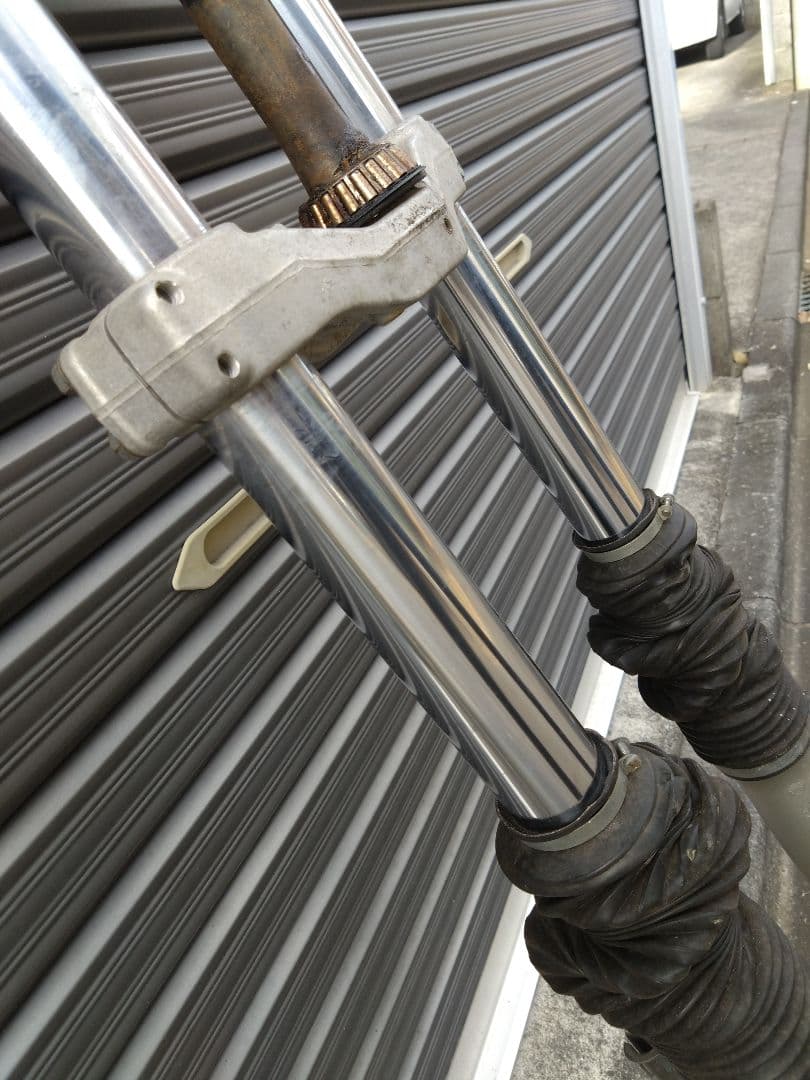 曲がり無し　程度上　絶版　　KDX220SR 純正フロントサスペンション