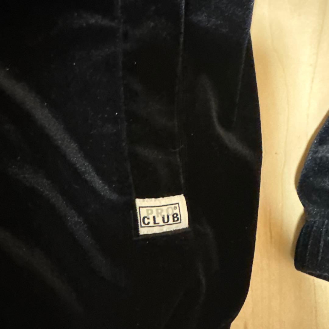 PRO CLUB ブラック セットアップ ベロア 上のみ