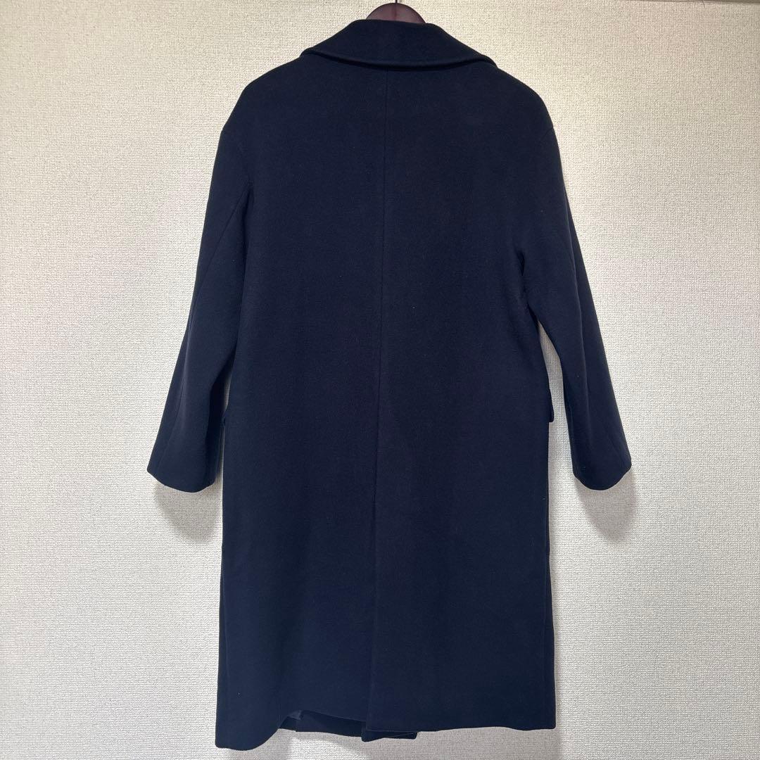 超美品✳︎アルアバイル マンテコ二重織ダブルブレストコート ネイビー1✳︎チェスター