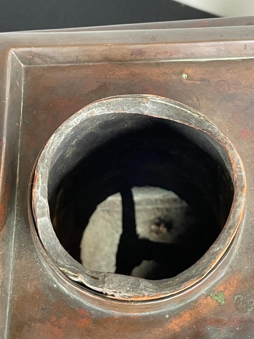 時代物 銅製 籐巻提手 酒燗器 燗銅壷 野燗炉 銅壺 薬燗壷 急須 骨董 古美術