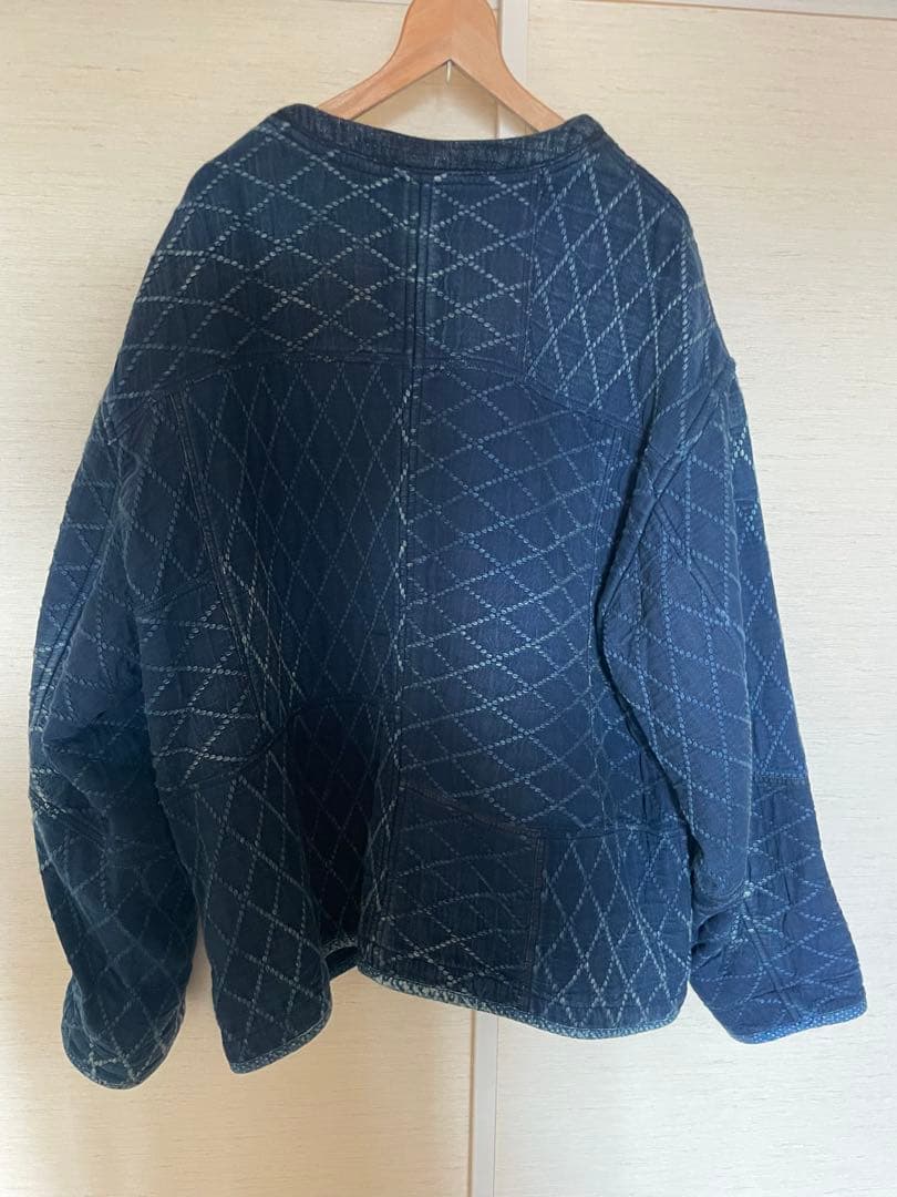 ジャケット・アウター KENDO DIAMOND PATTERN NO-COLLAR JACKET