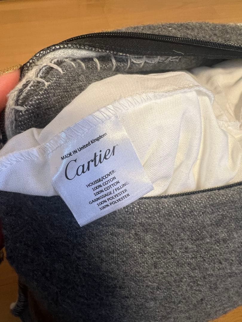 展示品CARTIER カルティエ パンテール ウール カシミア クッションF2