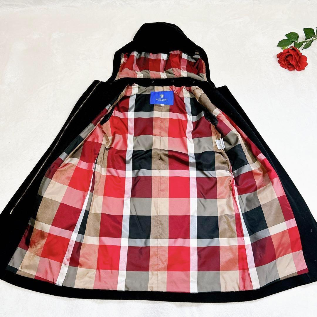 ほぼ未使用✨　ブルーレーベル　クレストブリッジ　ロング　コート　ボア　ファー