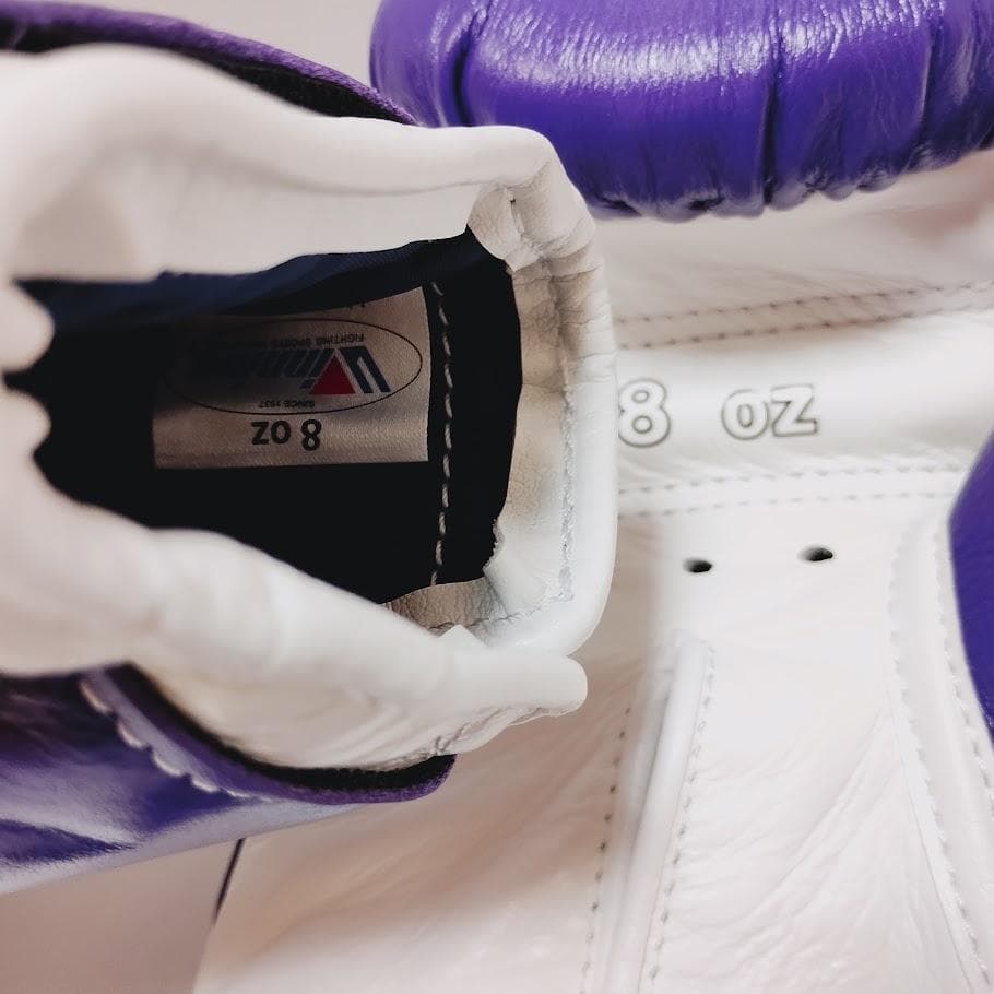 Winning ウイニング ボクシンググローブ 8oz 紫白 カラーオーダー