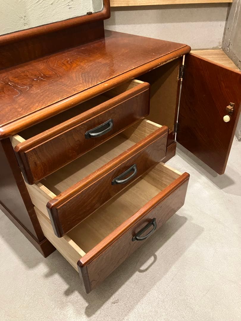 鏡台　レトロ　ジャパンヴィンテージ　昭和　ドレッサー　日本　家具　姿見鏡　化粧台