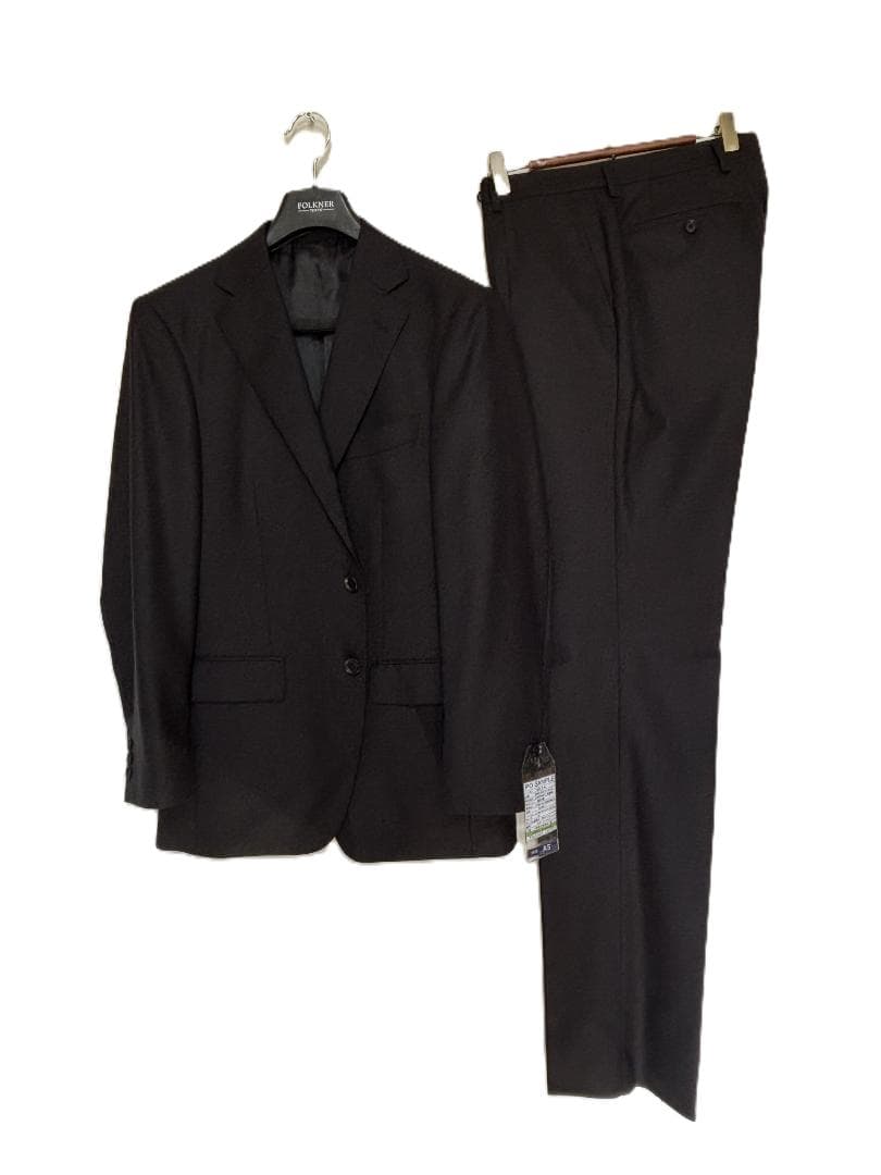 S879★ジュンコシマダ新品ビジネススーツA5黒ブラックフォーマル冠婚葬祭メンズ