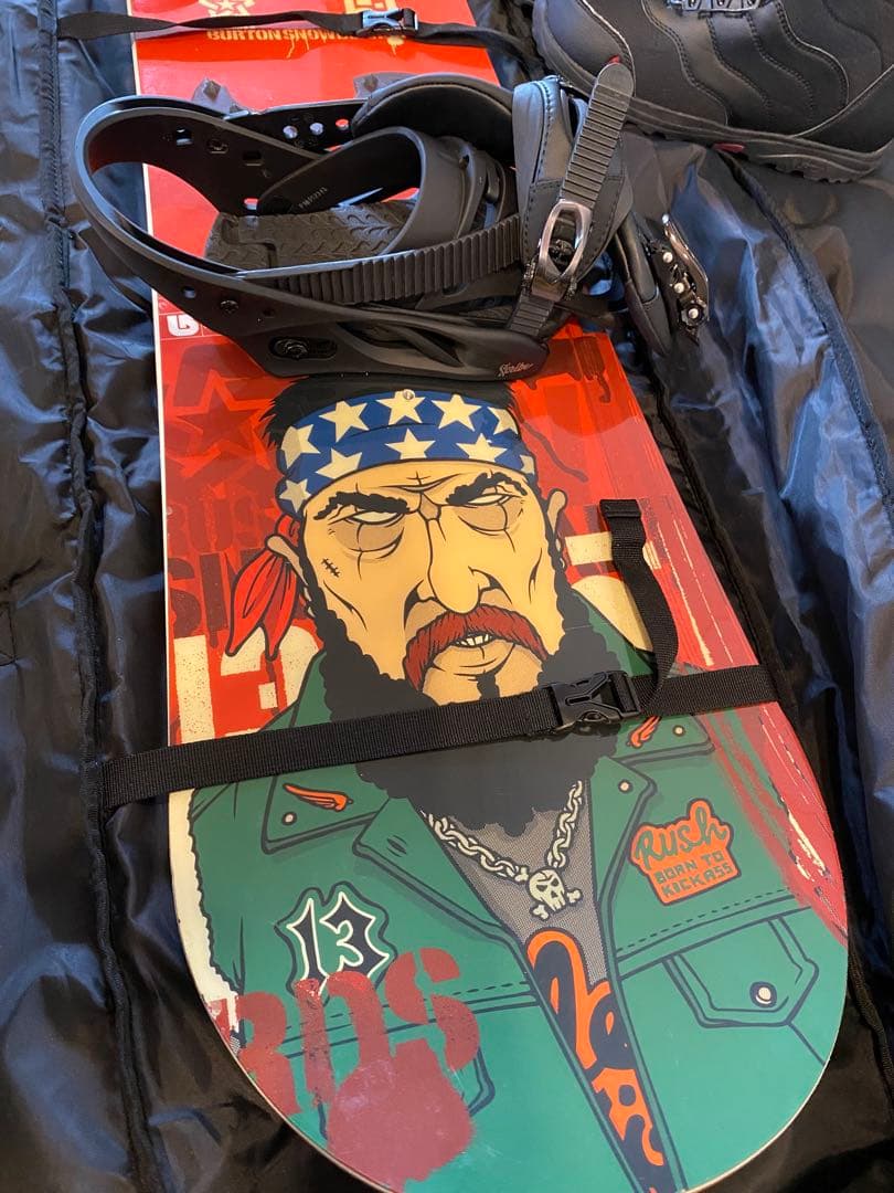 BURTON スノーボード151 ビンディング　リーシュコード　ケースセット