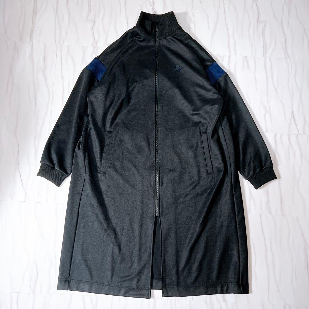《美品》FRED PERRY ジップアップワンピース ジャージ 黒 UK10