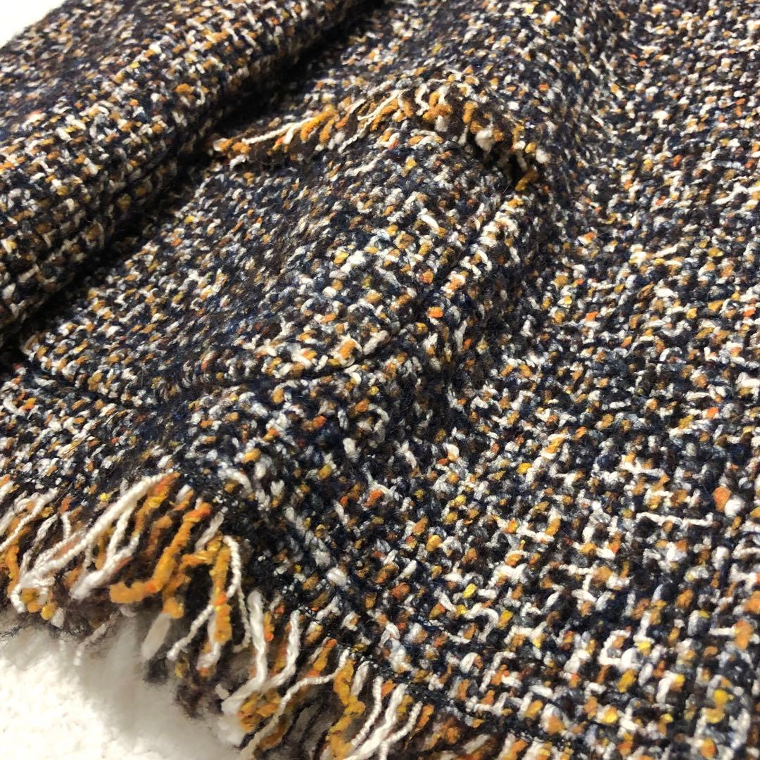 新品未使用　マックスマーラ　ノーカラージャケット　ツイード　赤タグ　大きいサイズ