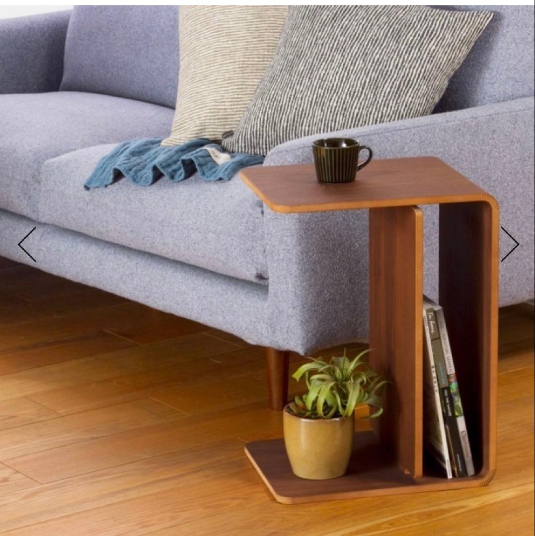 KEYUCA（ケユカ）クワミサイドテーブル　ウォルナット説明書ステッカー付き