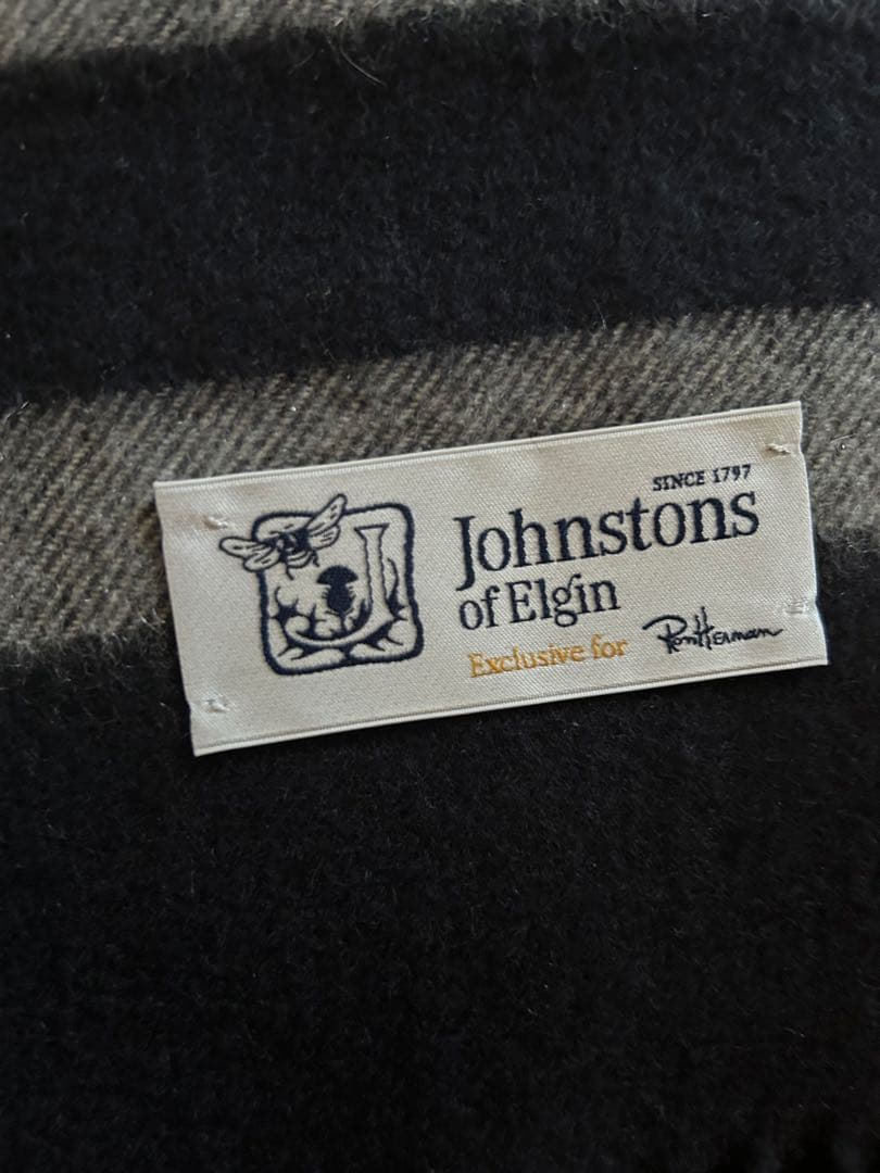 ジョンストンズロンハーマン別注カシミア大判ストールタグ無し
