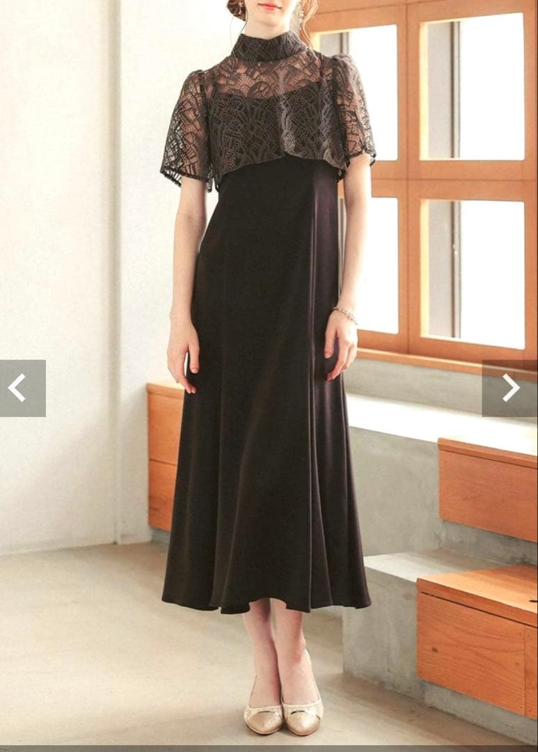 DorryDoll 3wayレースボレロ&マーメイドキャミドレス　ブラウン　L