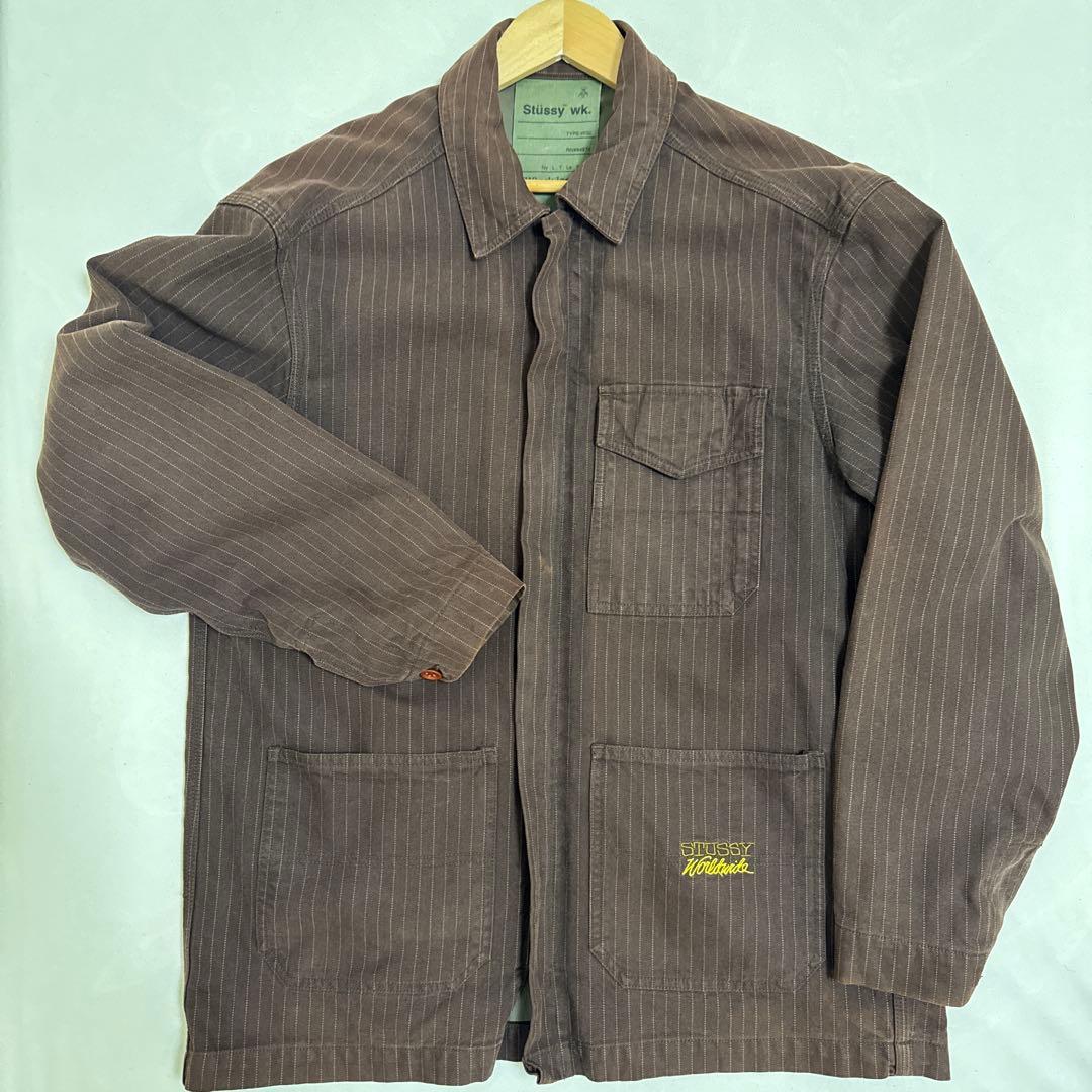stussy ステューシー　カバーオール　ブラウン 90s Lサイズ