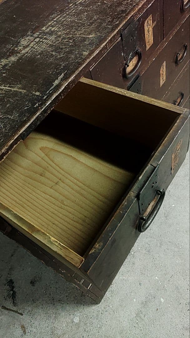 木製箪笥 7引き出し 【超レトロ】