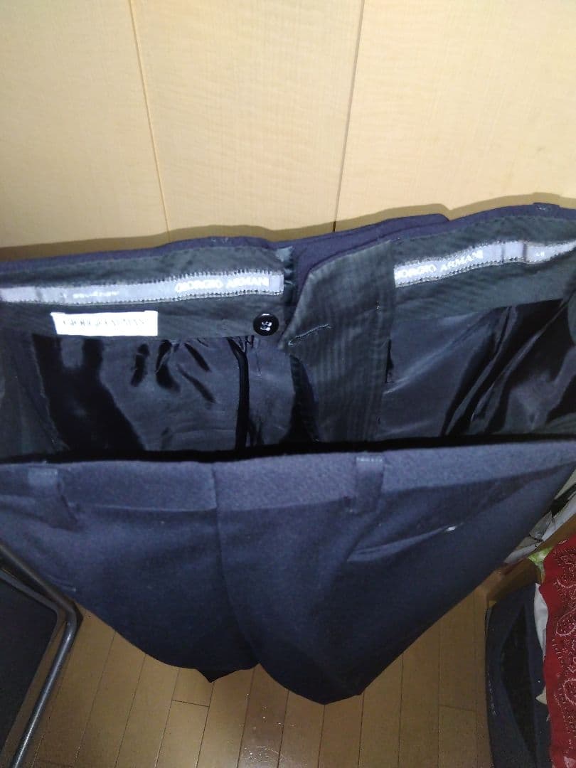 【美品】90s GIORGIO ARMANI　ワイドスラックス　ほぼ未使用品