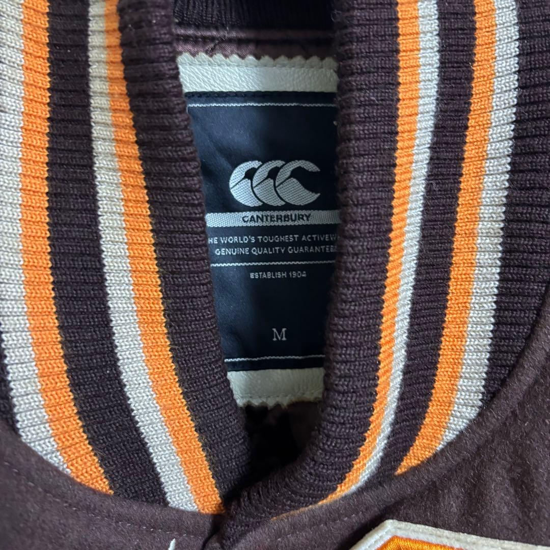 【Canterbury】レザー切り替え ワッペン スタジャン