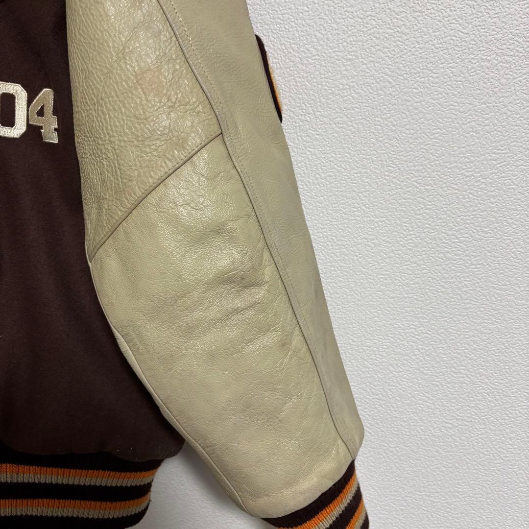 【Canterbury】レザー切り替え ワッペン スタジャン