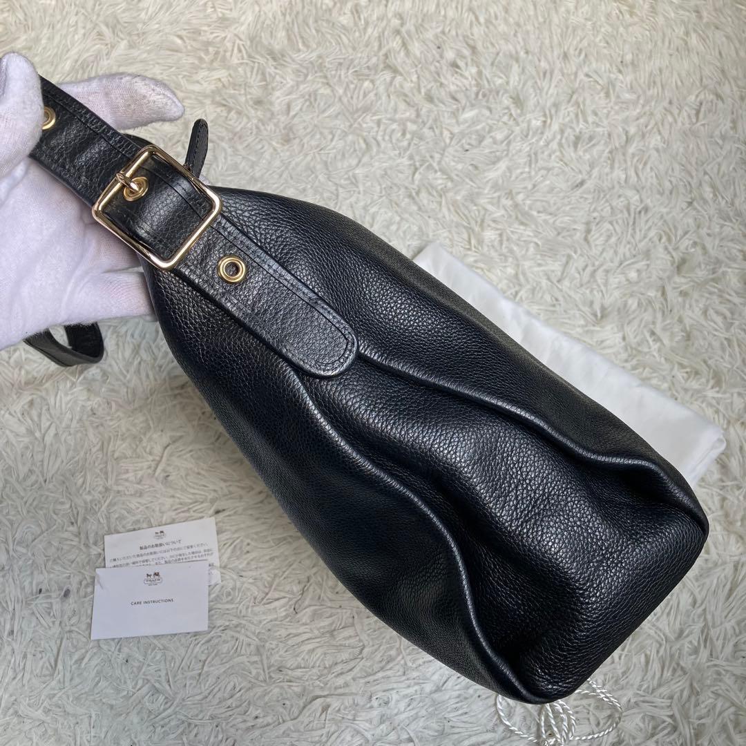 極美品 COACH コーチ ファイルバッグ ブラック 黒