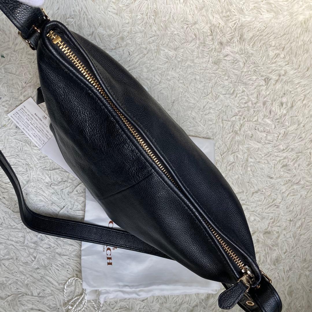 極美品 COACH コーチ ファイルバッグ ブラック 黒