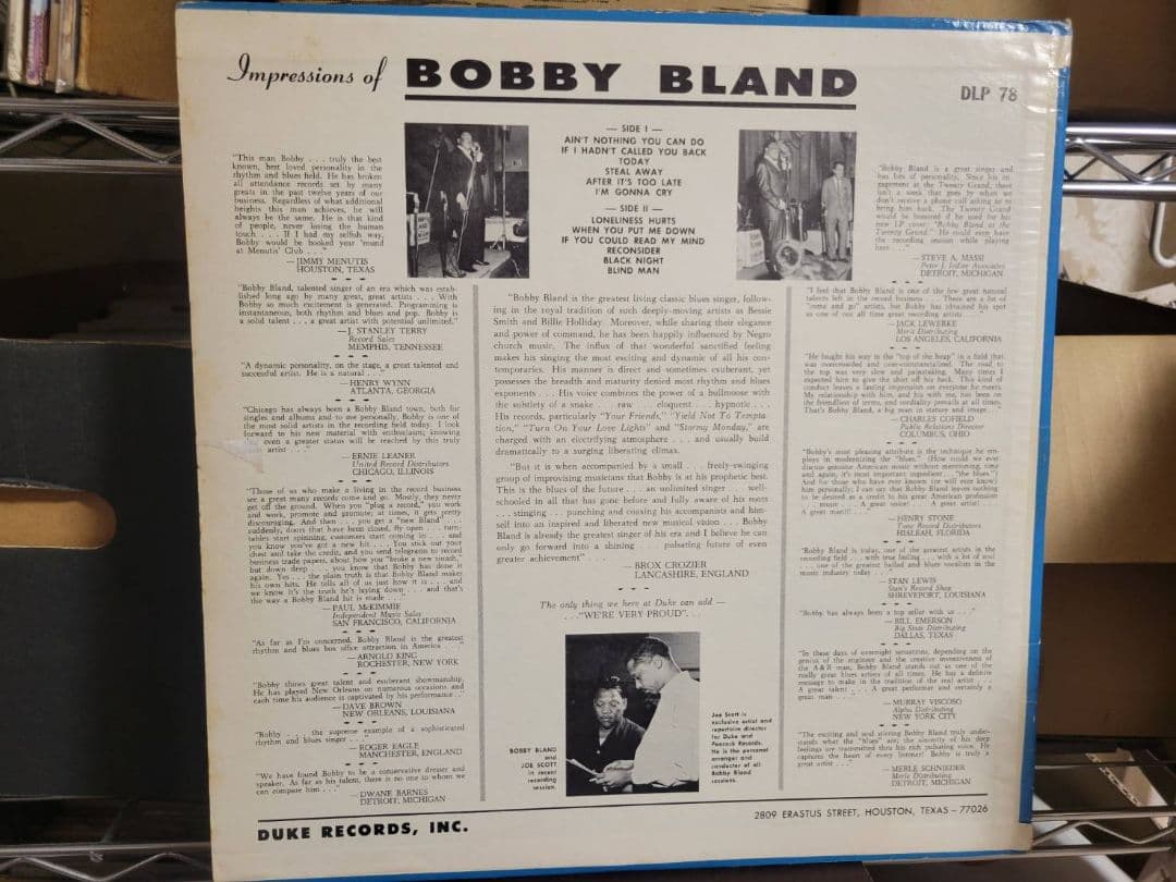 Bobby Bland『Ain't Nothing You Can ～』オリジ