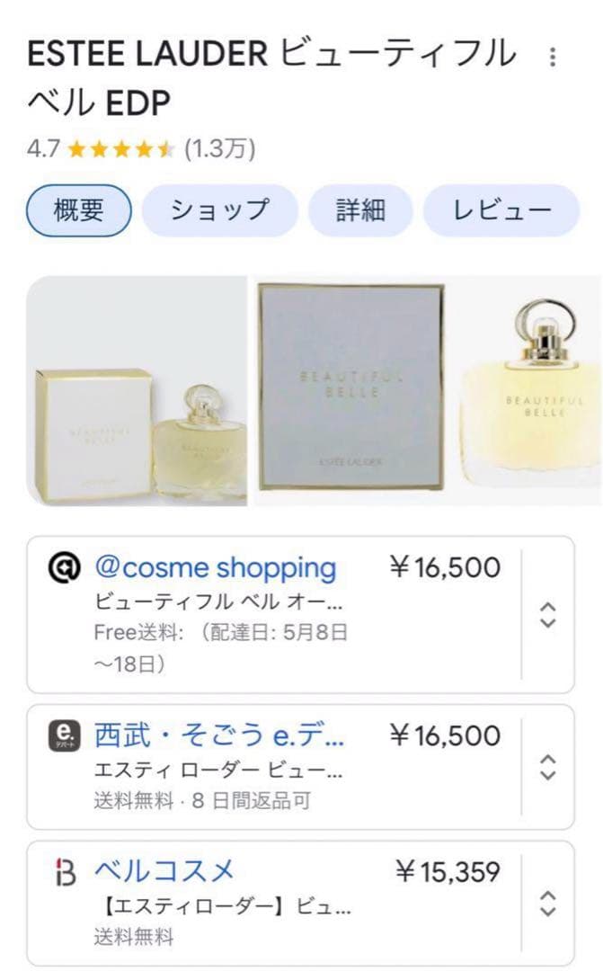 エスティローダー　ビューティフル ベル オーデ パフューム スプレィ30 ml