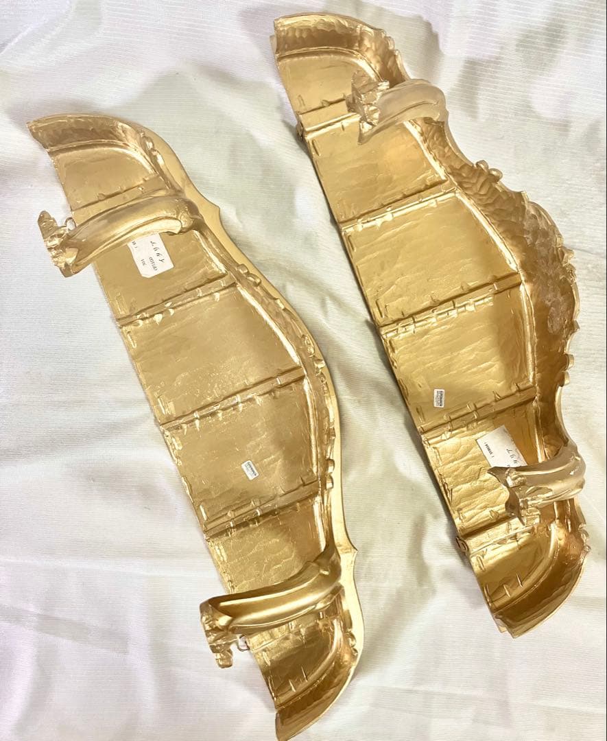 イタリア製　壁掛け コンソール 2個セット　棚　装飾　ゴールド　インテリア