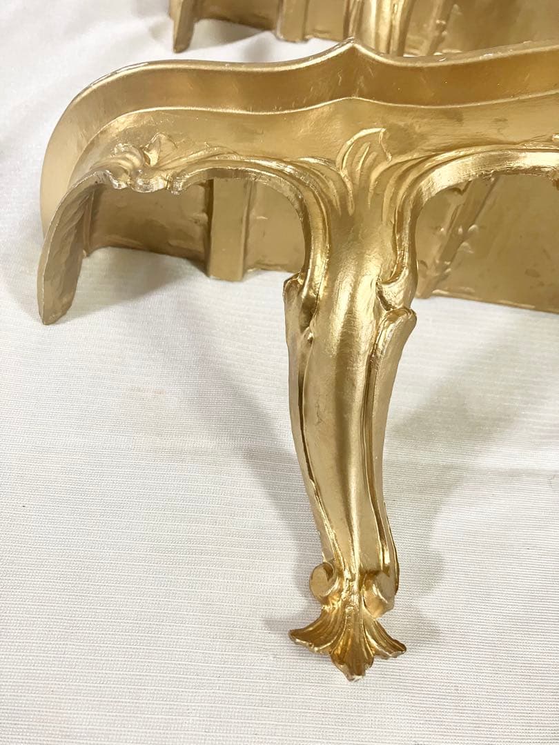 イタリア製　壁掛け コンソール 2個セット　棚　装飾　ゴールド　インテリア