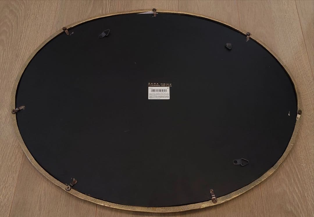 ZARA  ザラホーム ゴールド 金属 ウォールミラー 壁掛け鏡 楕円