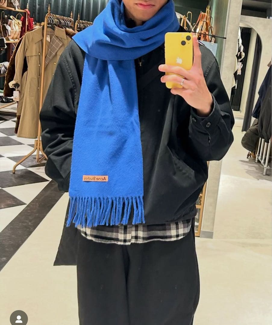 Acne Studios ブルー マフラー 45×180cm