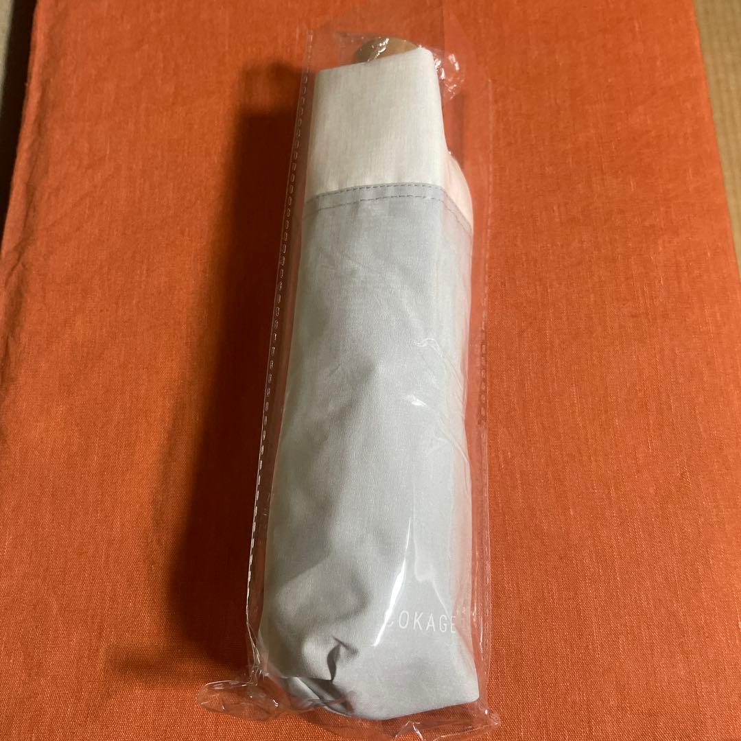 3段折りたたみ傘　COKAGE+ 木手元 50cm スノーグレー×リリィホワイト