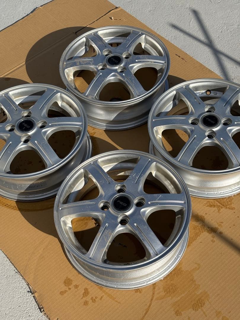 ブリヂストン14インチ ホイール 4本セット PCD100 ⒋5J 軽